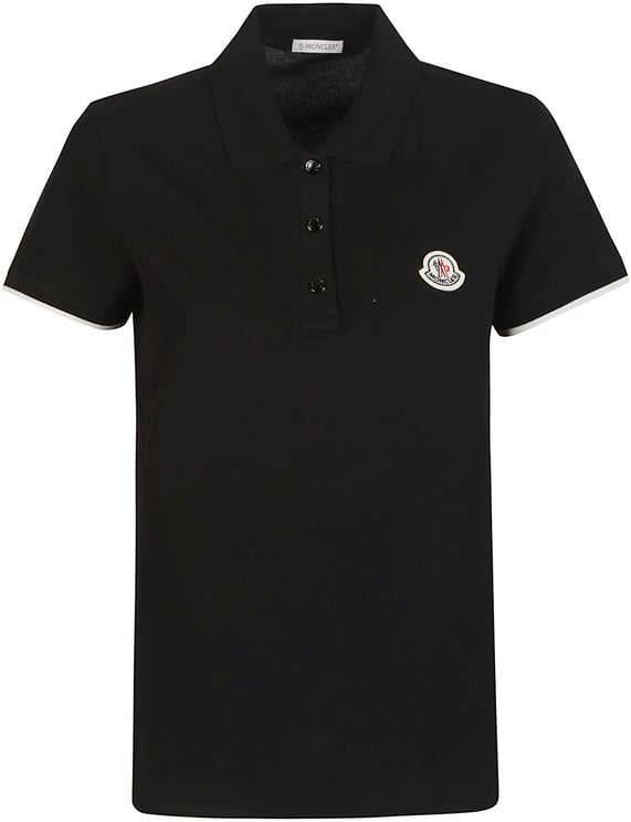 Moncler Short Sleeve Polo Shirt Black