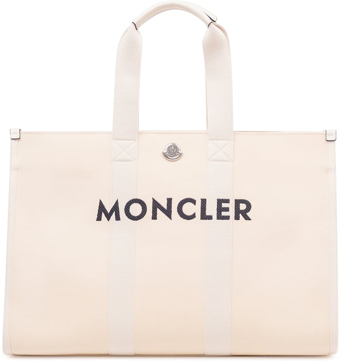 Moncler Borsa Tote con Doppi Manici e Logo