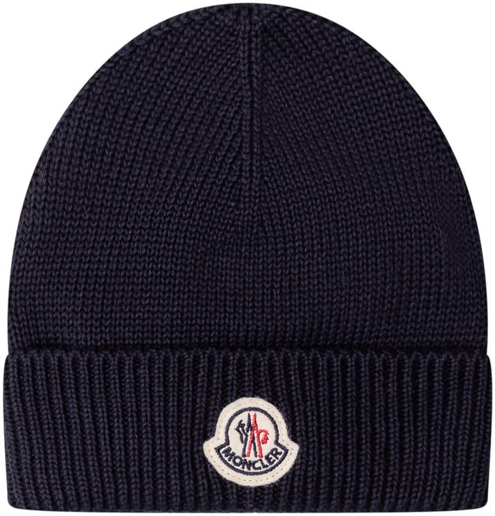 Moncler Cappello in Maglia con Risvolto