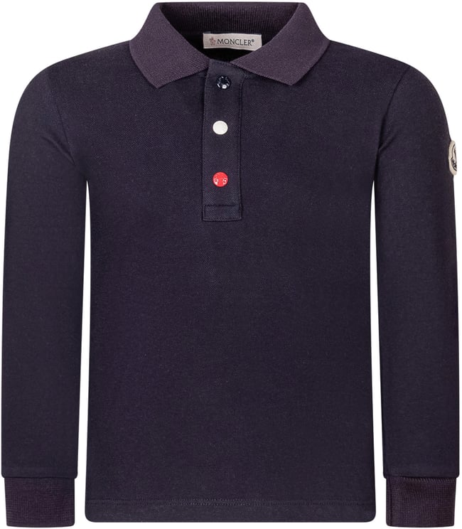 Moncler Polo a Maniche Lunghe con Colletto Classico