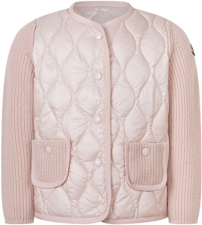 Moncler Cardigan con Pannello Trapuntato