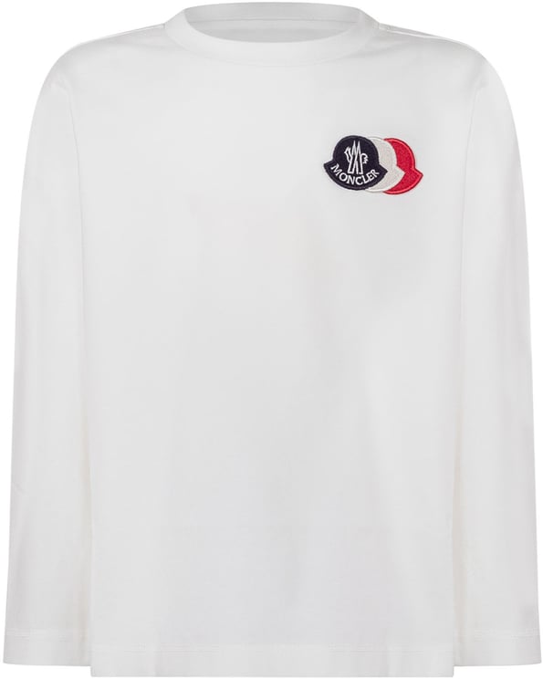 Moncler T-shirt a Maniche Lunghe con Applicazione