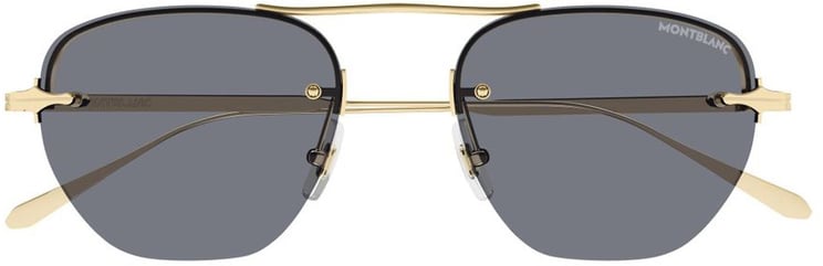 Montblanc Mb0404S Linea Nib Geometric Metal Frame Sunglasses