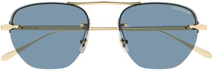 Montblanc Mb0404S Linea Nib Geometric Metal Frame Montblanc Sunglasses