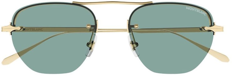 Montblanc Mb0404S Linea Nib Geometric Metal Frame Sunglasses