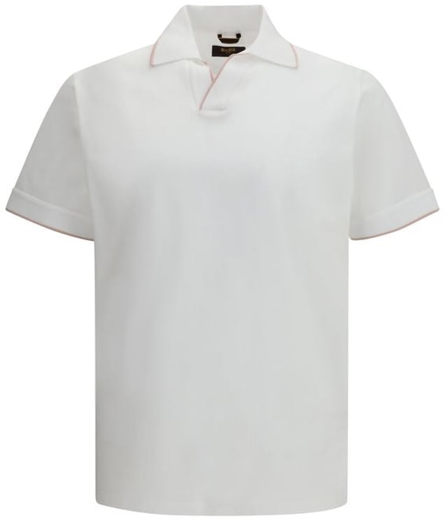 Moorer MooRER White Cotton Polo Shirt