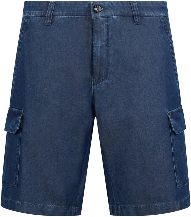 Moorer Dark blue denim shorts, summer and comfortable.