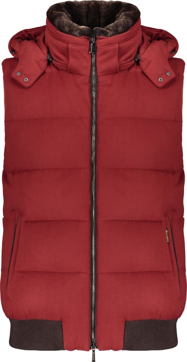 Moorer Red quilted vest