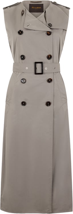 Moorer Elegant long coat with button closure