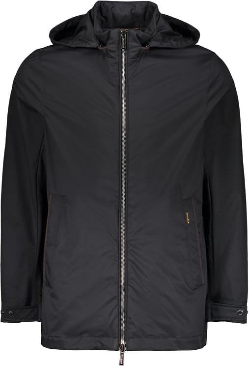 Moorer Technical fabric hooded jacket
