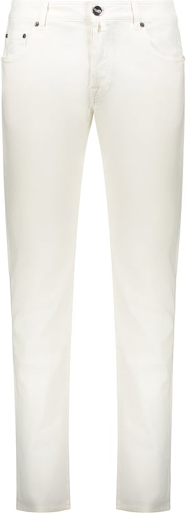 Moorer White slim jeans in versatile cotton