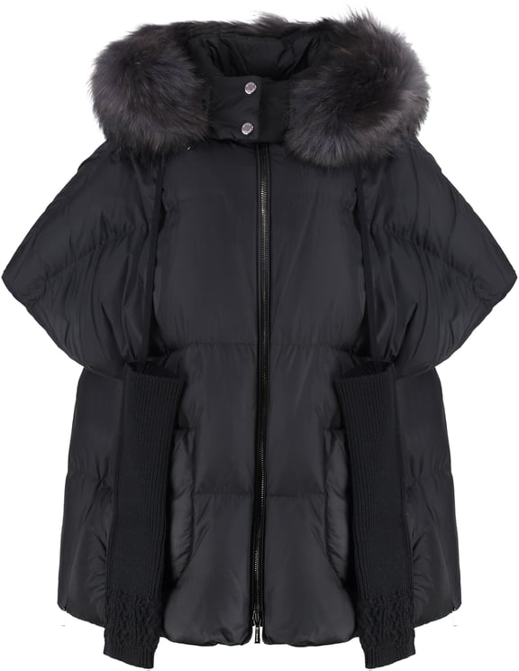 Moorer Elgine fur trimmed hood down jacket
