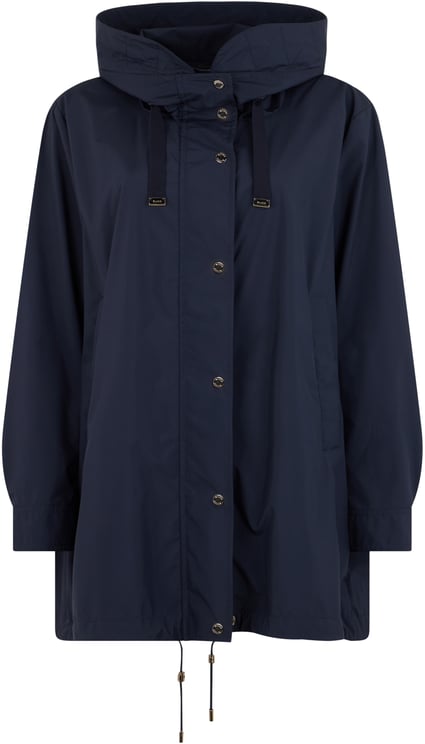 Moorer Technical coat with dark blue hood