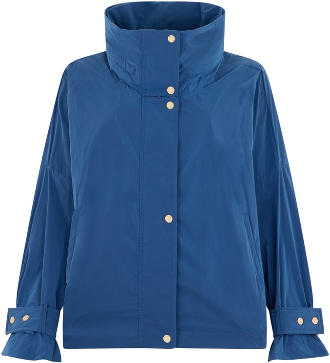 Moorer Blue Casual Down Jacket with High Collar Elegant