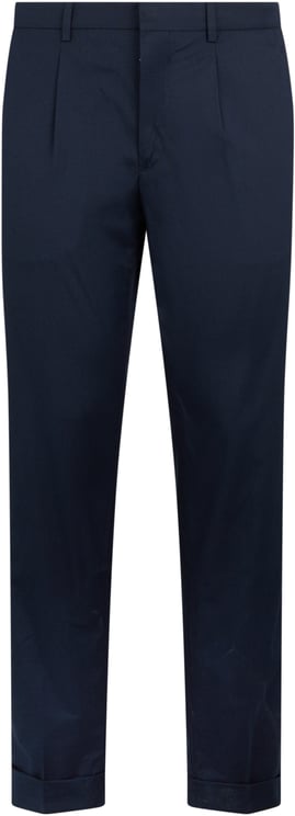 Moorer Elegant and classic trousers made of refined fabric in dark blue color.