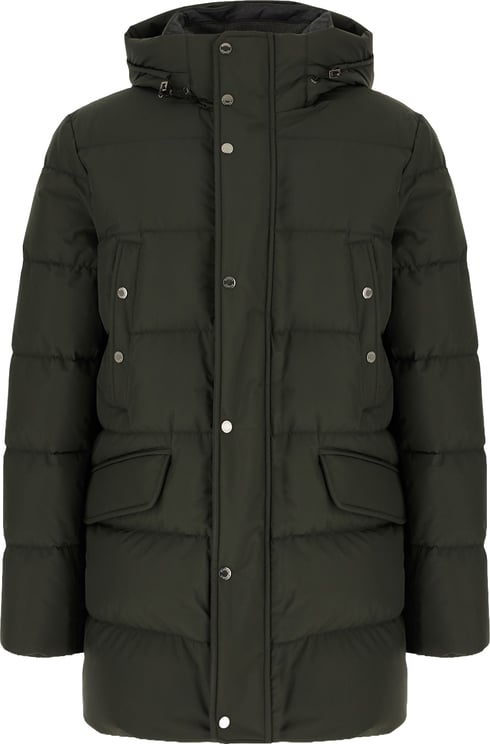 Moorer Moorer Dark green polyester down jacket