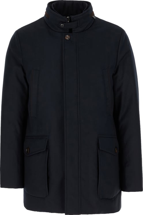 Moorer Moorer Midnight blue polyester down jacket