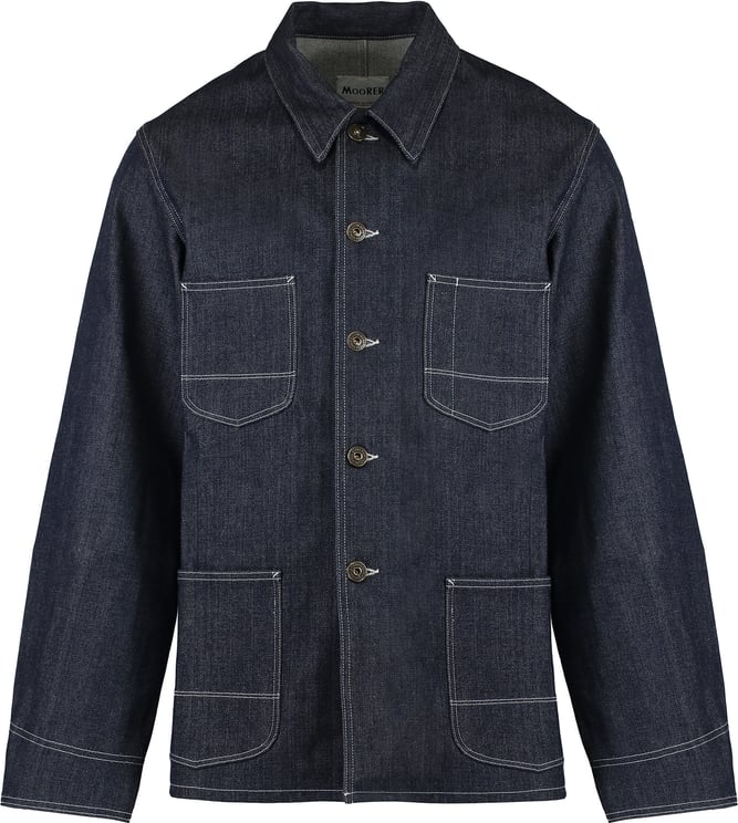 Moorer Neil Overshirt in denim