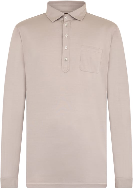 Moorer Long sleeve polo in cotton