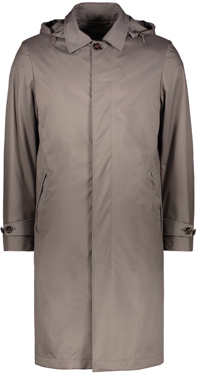 Moorer Rialto hooded techno fabric raincoat