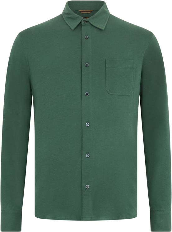 Moorer Dark green shirt with long sleeves elegant versatile.