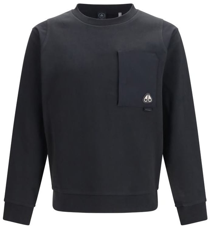 Moose Knuckles Moose Knuckles Black Cotton Sweatshirt