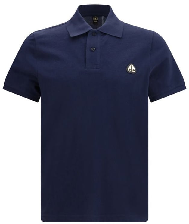Moose Knuckles Moose Knuckles Blue Cotton Polo Shirt