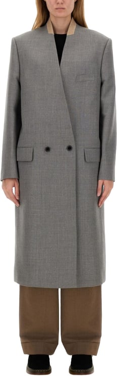 Moschino Tailored Grey Wool Coat