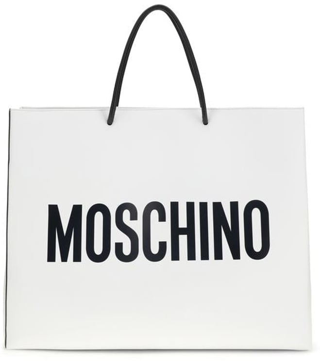 Moschino Moschino White Calf Leather Bos Taurus Shoulder Bag