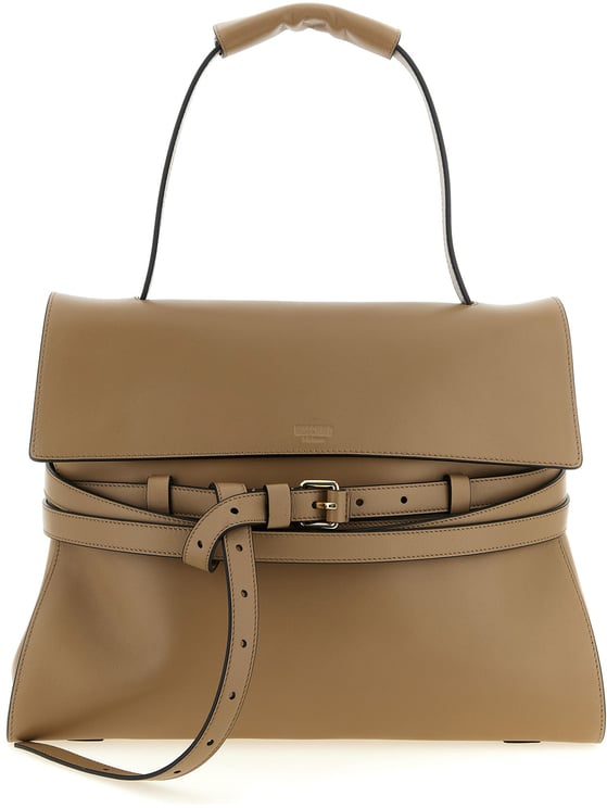 Moschino Moschino Beige Napa Leather / Calf Bos Taurus Shoulder Bag