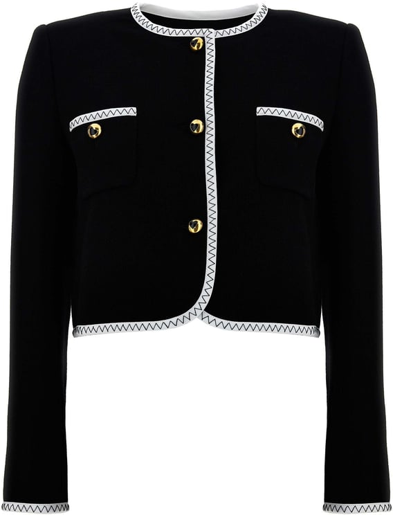 Moschino Moschino Bicolor Viscose Full-Length Jacket