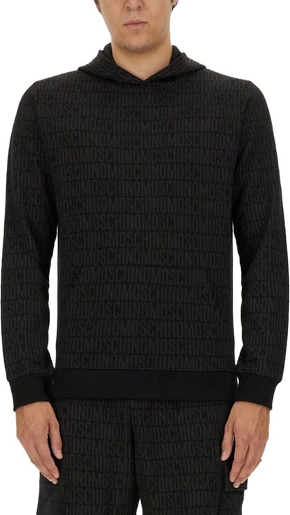 Moschino All-Over Logo Print Sweatshirt