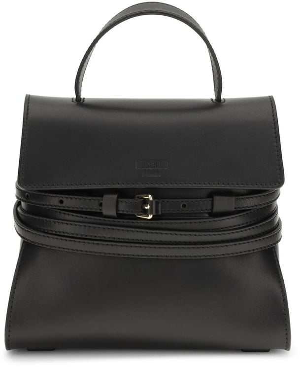 Moschino Structured Silk and Nylon Handbag