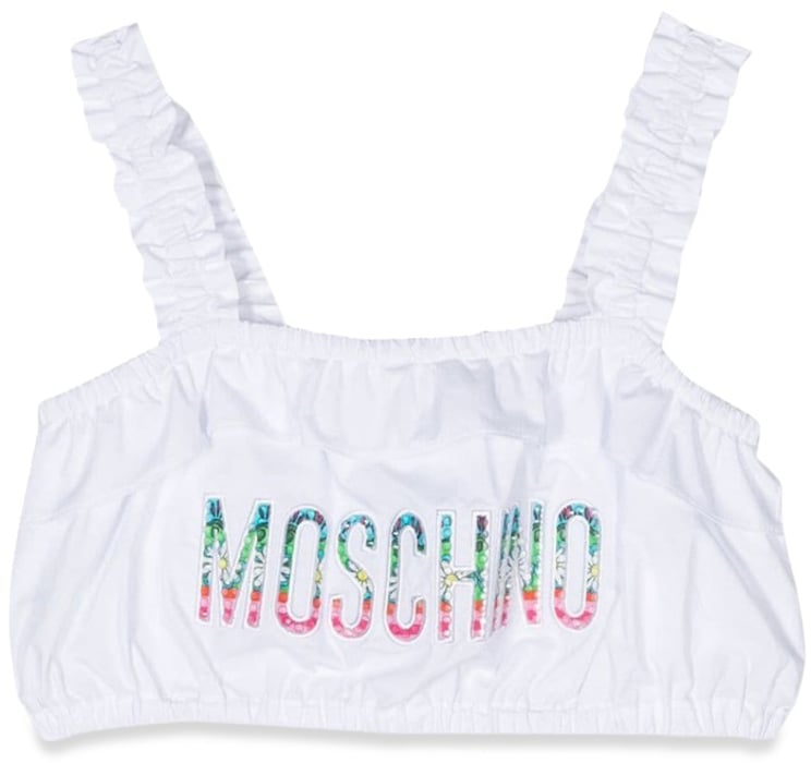 Moschino headband top with logo straps