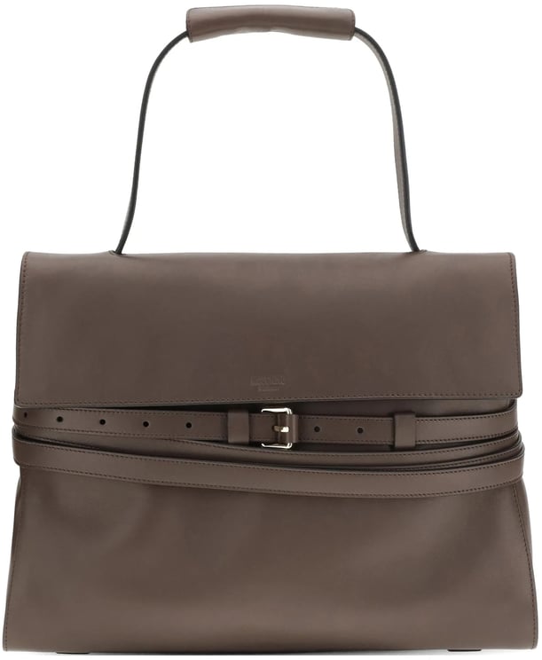 Moschino Structured Nappa Leather Handbag With Padded Handle