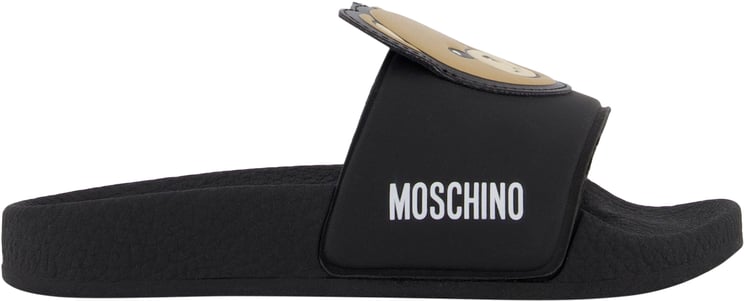 Moschino Moschino Unisex Slippers In Zwart