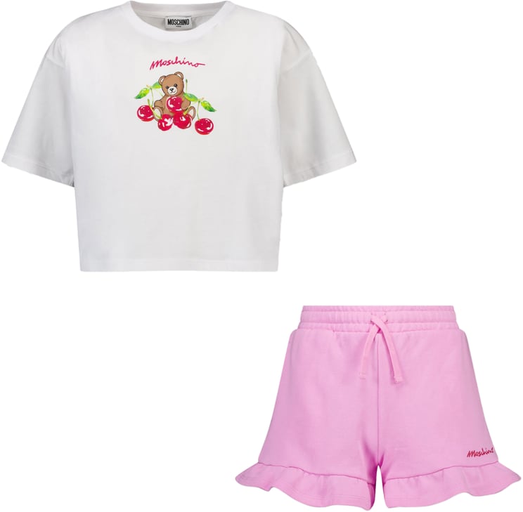 Moschino Moschino Kinder Meisjes Setje In Wit