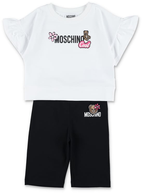 Moschino Leggings+Tee Bianco