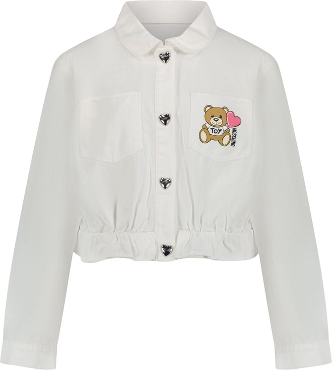 Moschino Moschino Kinder Unisex Spijkerjassen In Wit