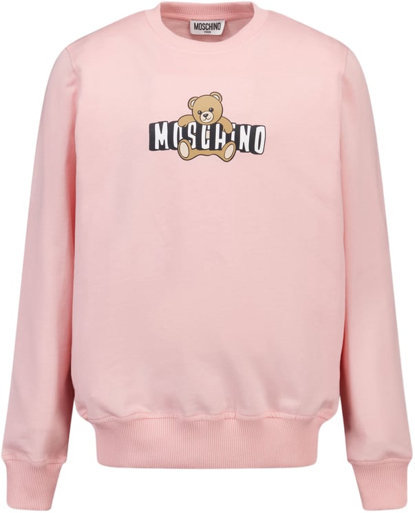Moschino Moschino Kinder Unisex Trui In Licht Roze