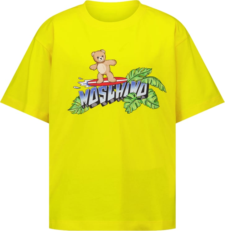 Moschino Moschino Kinder Jongens T-Shirt In Geel