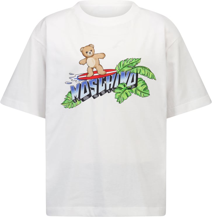 Moschino Moschino Kinder Jongens T-Shirt In Wit
