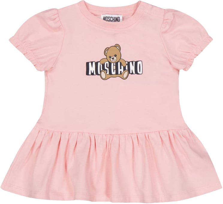 Moschino Moschino Baby Meisjes Jurk In Licht Roze
