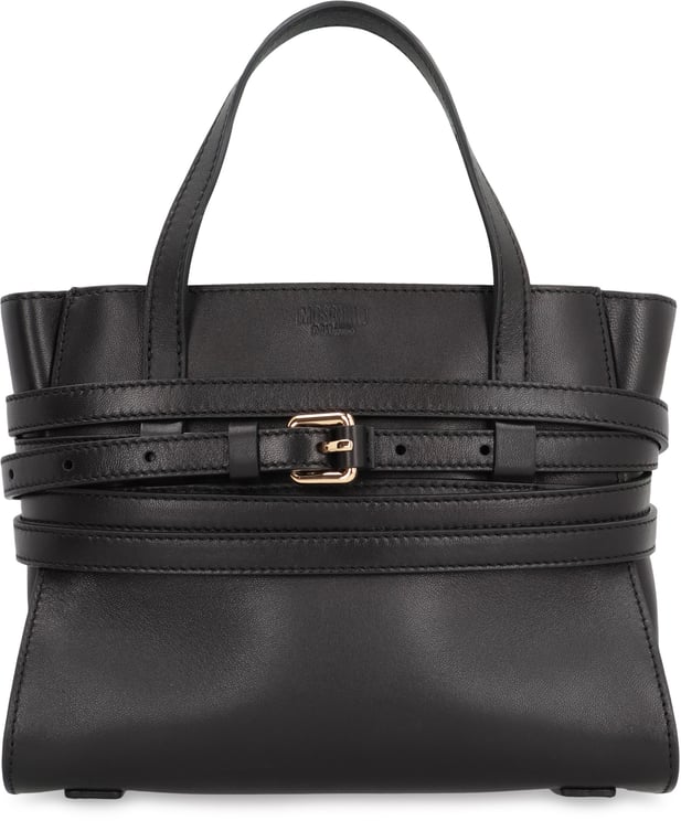 Moschino Moschino Tie Me Small leather handbag