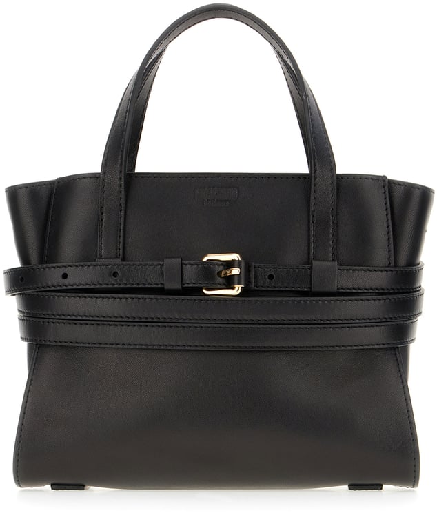 Moschino Moschino Black nappa leather Tie Me handbag
