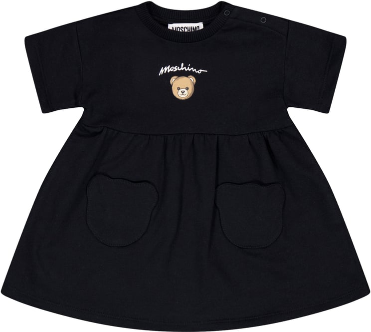 Moschino Moschino Baby Meisjes Jurk In Zwart