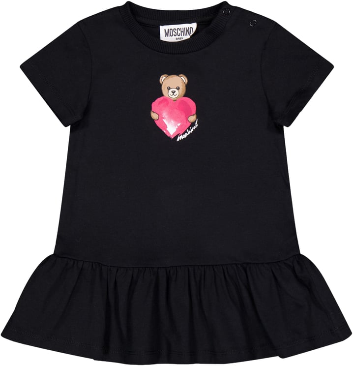Moschino Moschino Baby Meisjes Jurk In Zwart