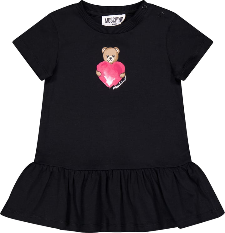 Moschino Moschino Baby Meisjes Jurk In Zwart