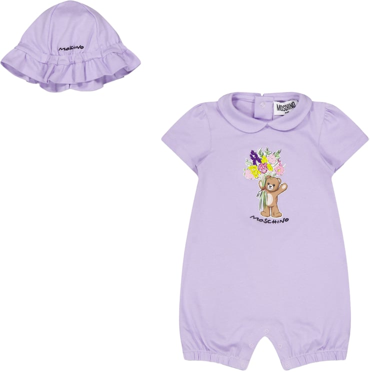 Moschino Moschino Baby Meisjes Setje In Lila