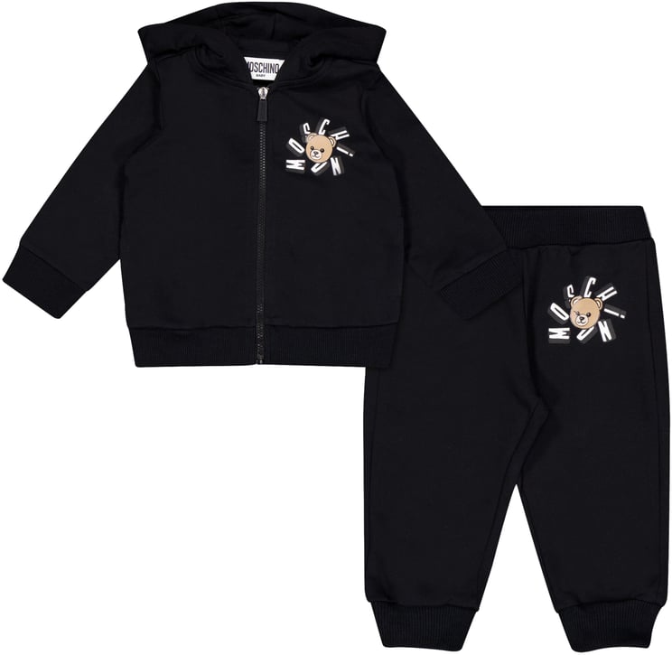 Moschino Moschino Baby Jongens Joggingpak In Zwart